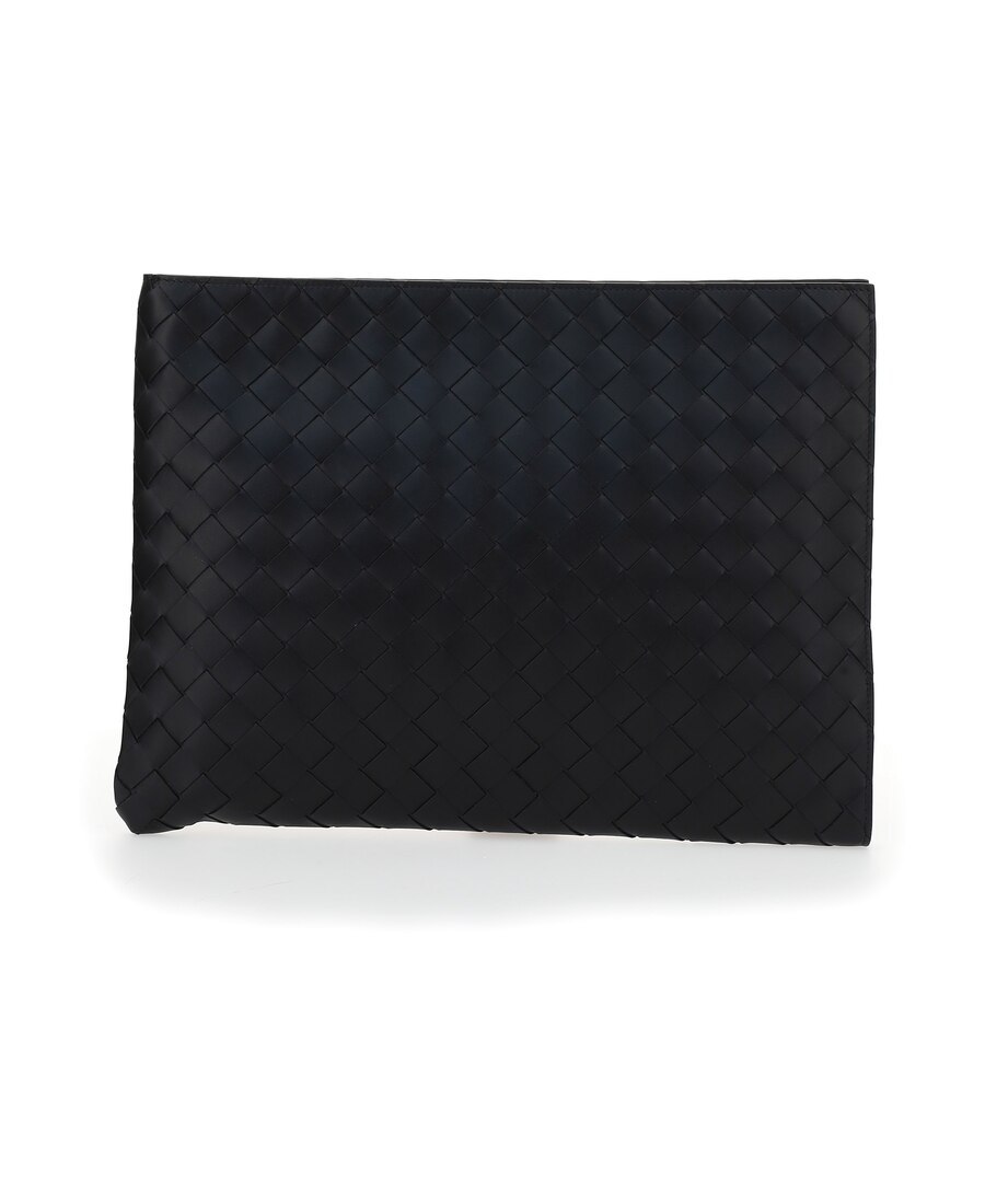 Bottega Veneta Intrecciato Laptop Case In Black