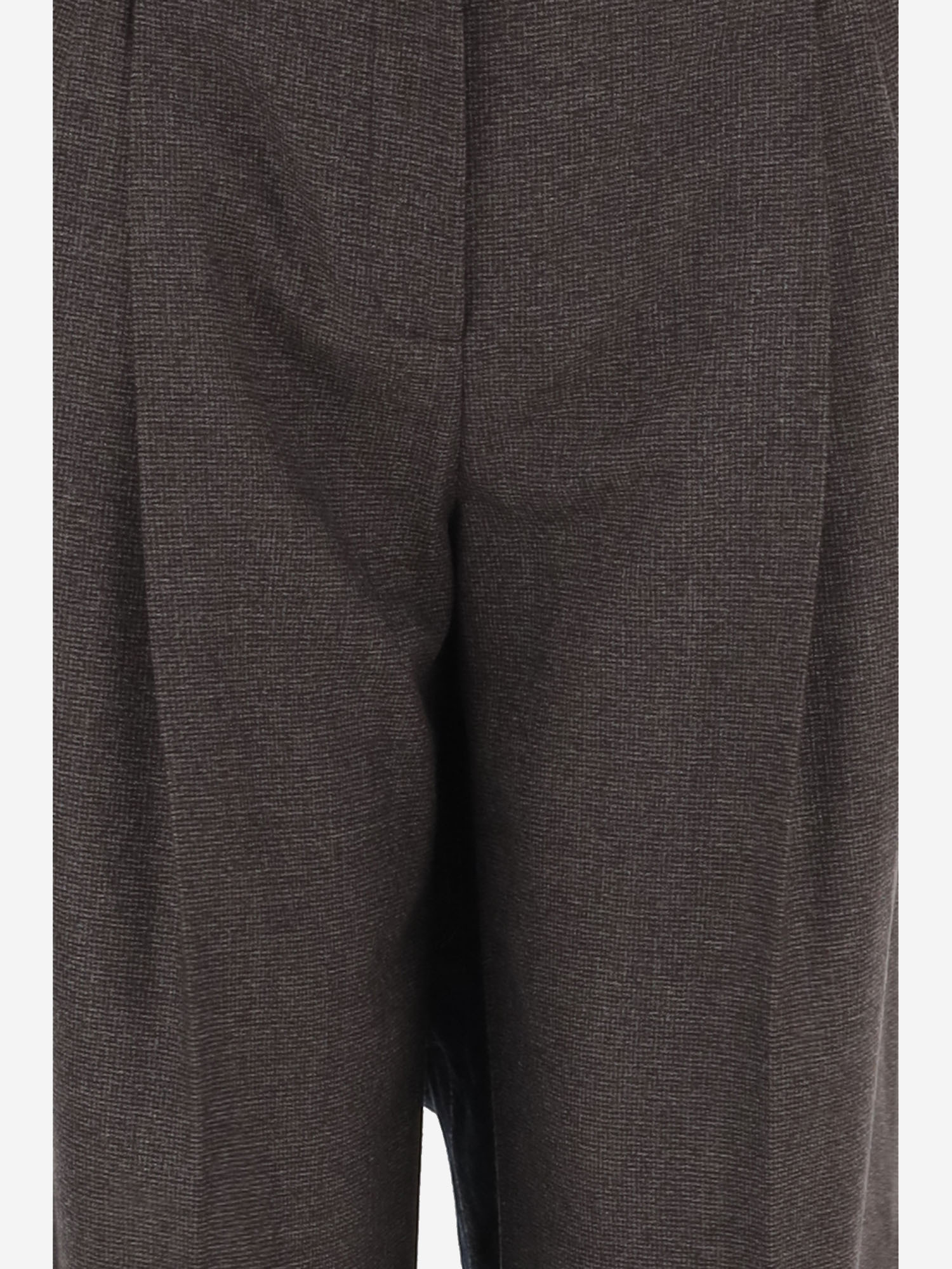 Ql2 Mafalda Wool Straight-leg Pants In Brown