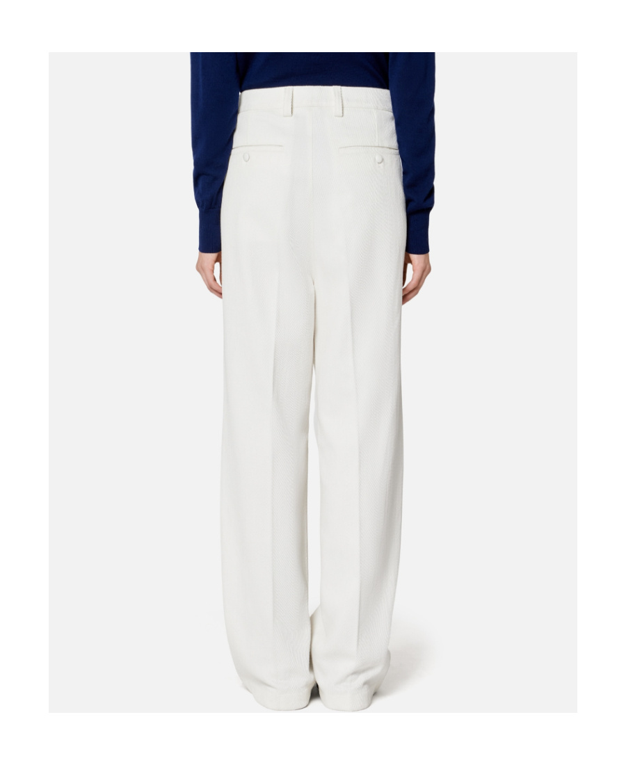 Ami Alexandre Mattiussi Straight-leg Cotton Trousers In White