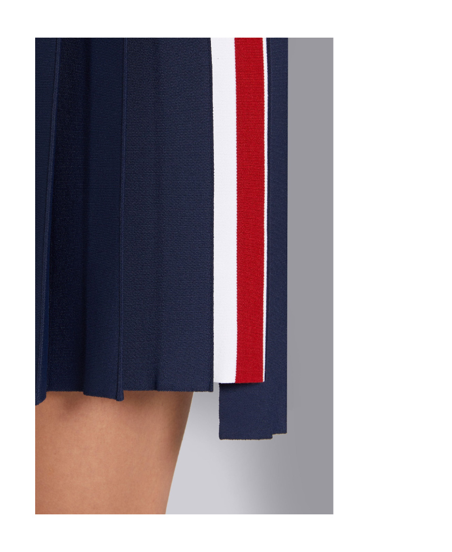 THOM BROWNE RWB PLEATED MINI SKIRT