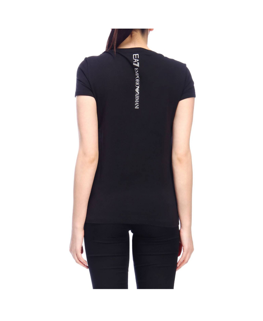 Ea7 Logo T-shirt In Black