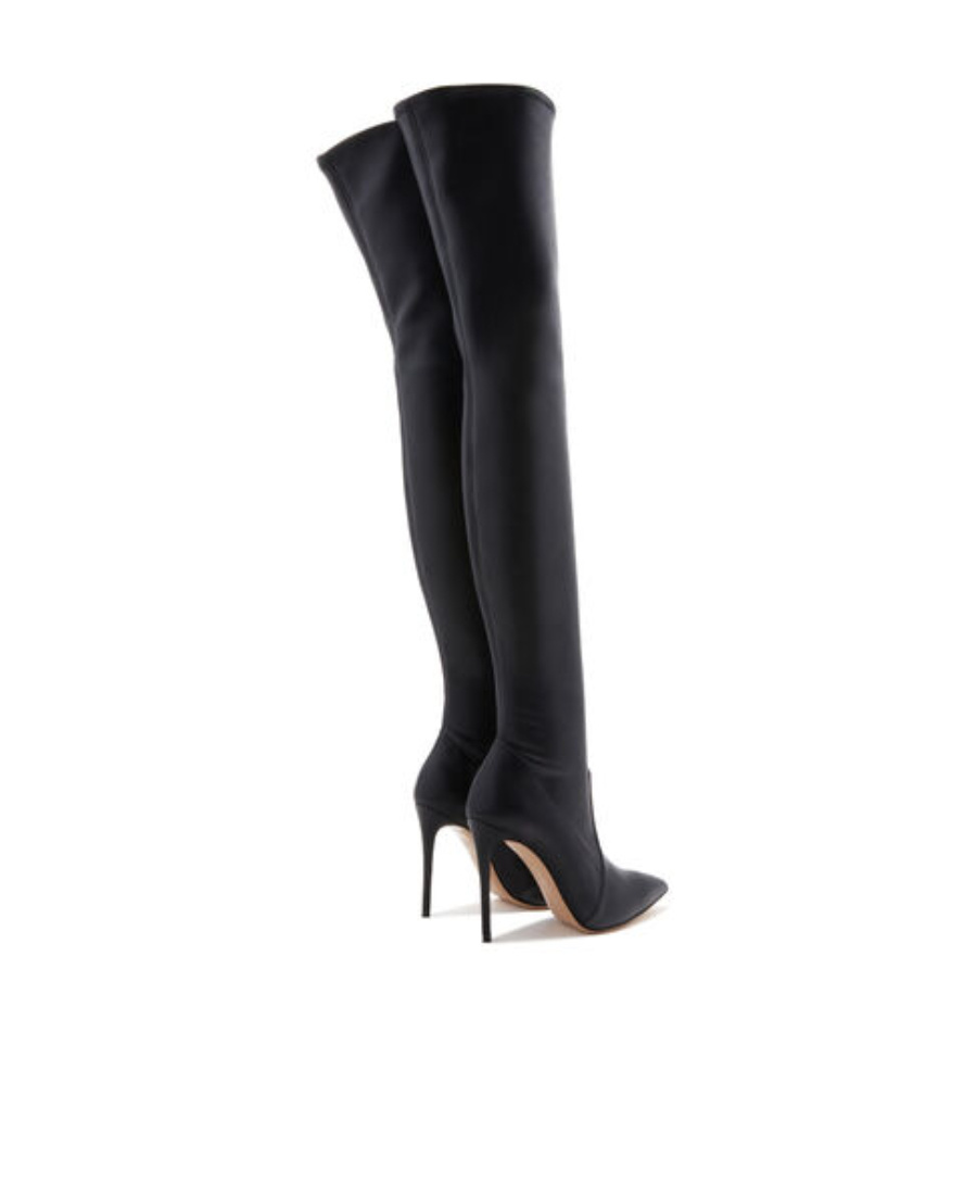 Casadei Suede Blade Over-the-knee Boots 100 In Black