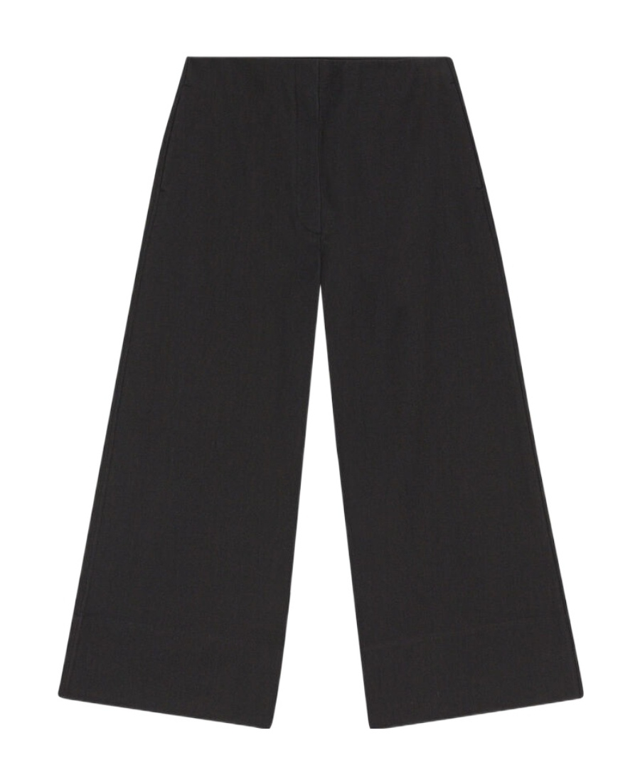 Ganni Straight-leg Trousers In Black
