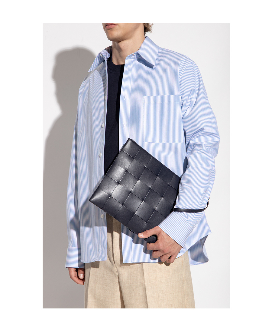 Bottega Veneta Large Cassette Clutch In Black
