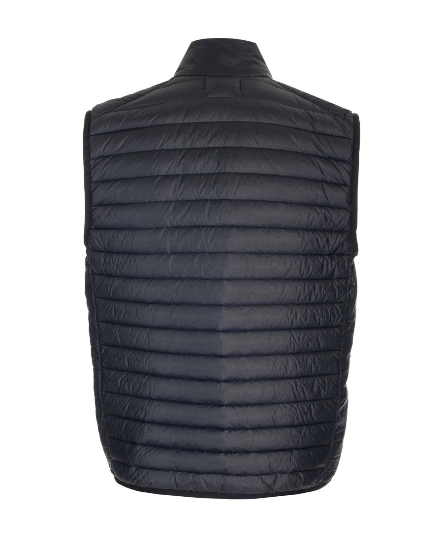 Stone Island Logo Patch Puffer Vest In Blue