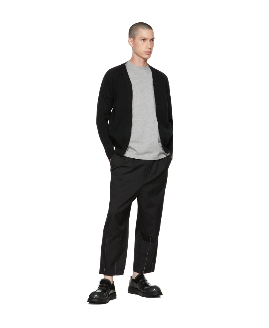 Comme Des Garçons V-neck Knitted Cardigan In Black