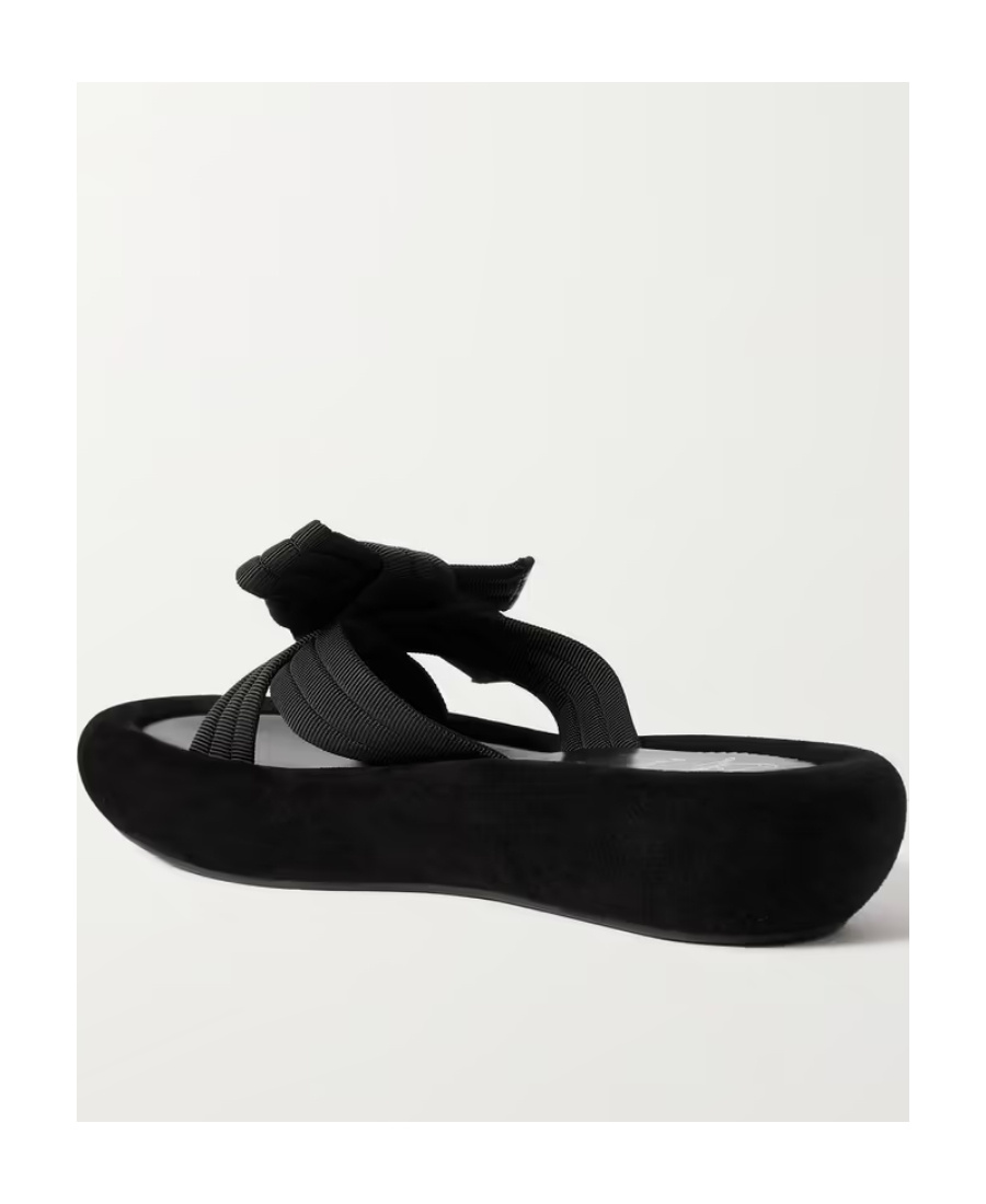 Christian Louboutin Matriciasummer Satin Thick-soled Slippers In Black