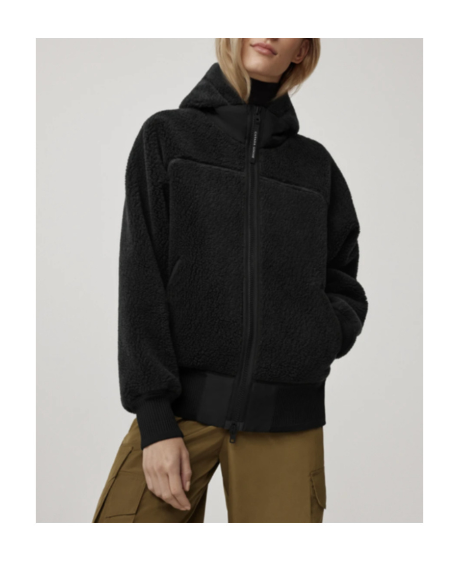 Canada Goose Simcoe Oversized Fleece Hoodie, Black In Black