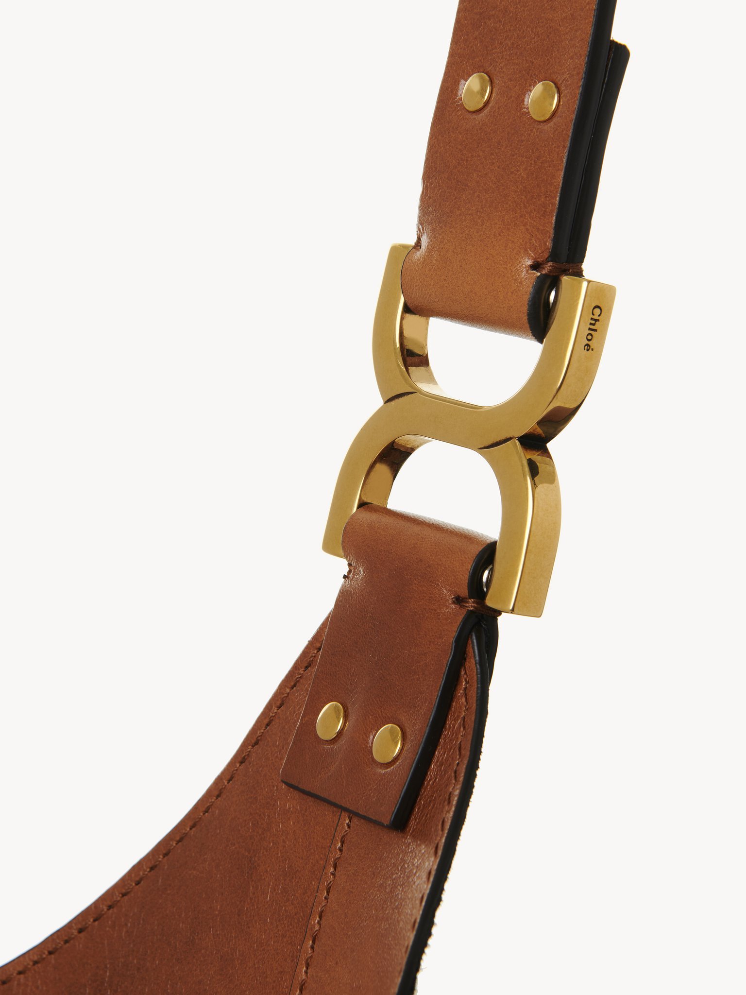 Chloé Triomphe-detailed Leather Tote Bag In Brown