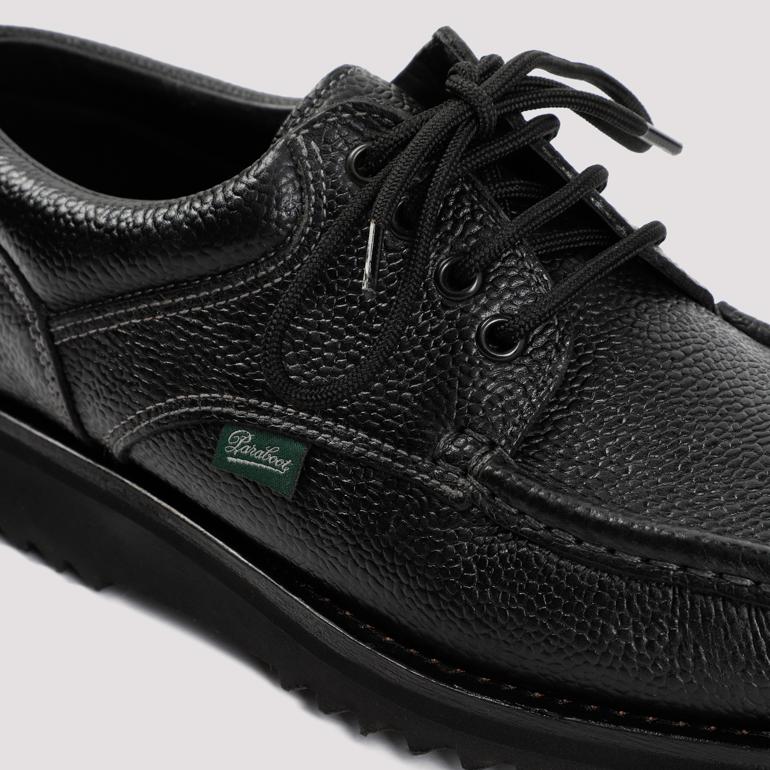 Paraboot Thiers Patent Leather Boat Shoes In Black