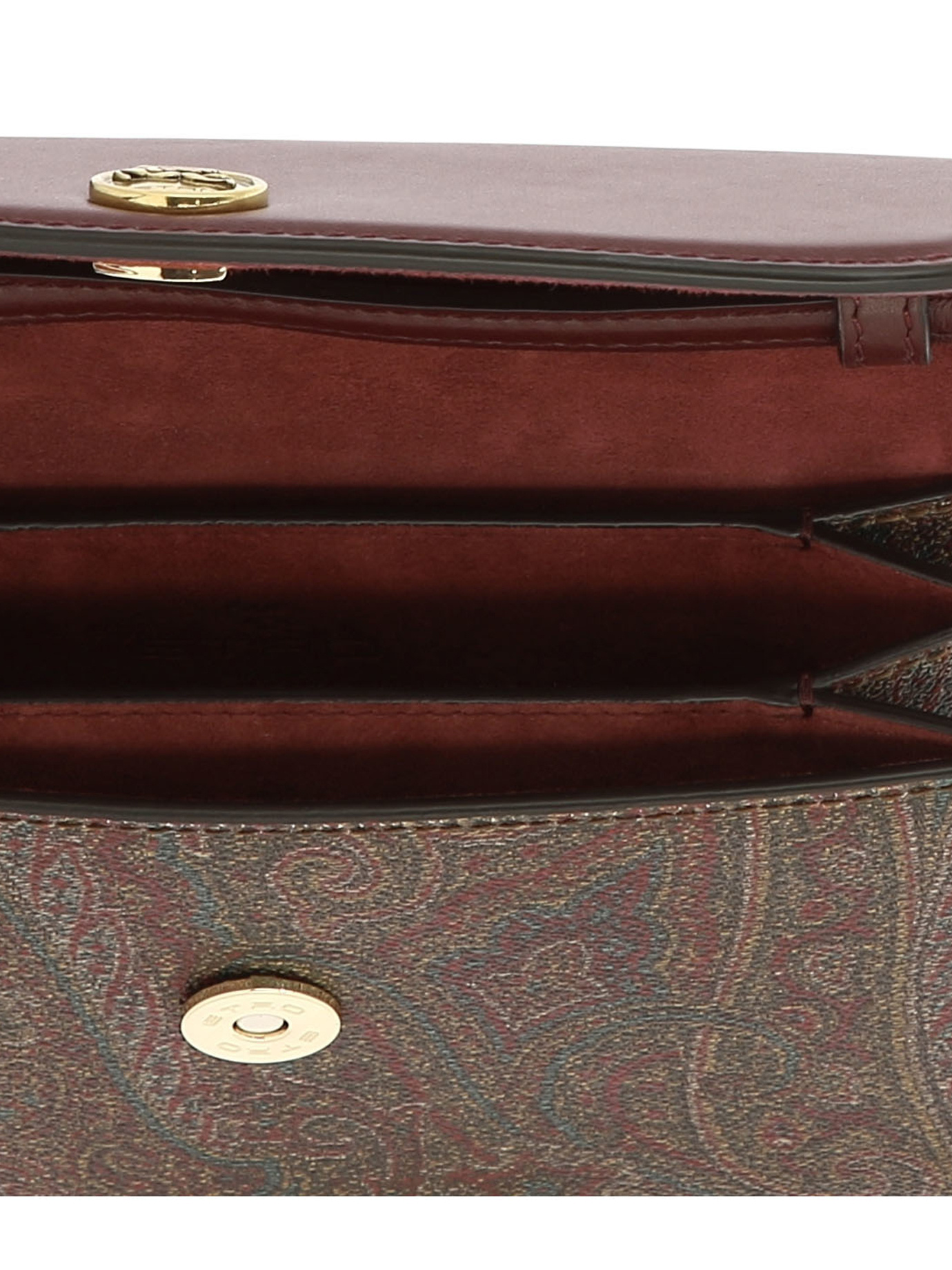 Etro "paisley" Pattern Envelope Clutch Bag In Red
