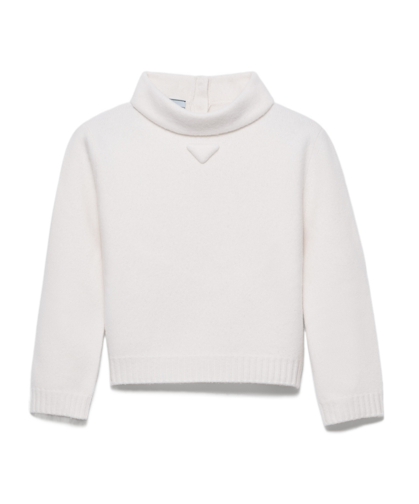Prada Embossed-logo Sweater In White