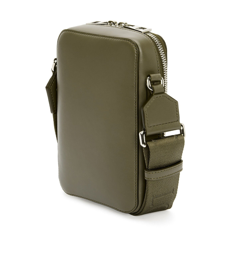 Loewe Satin Vertical Shoulder Bag In Green