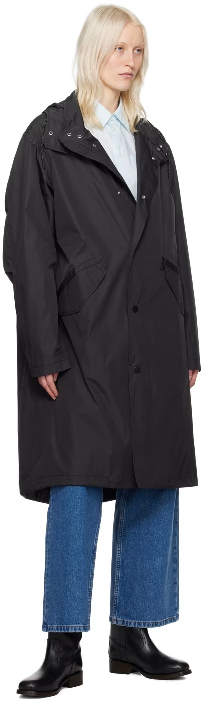 Apc Hooded Long-sleeved Windbreaker In Black