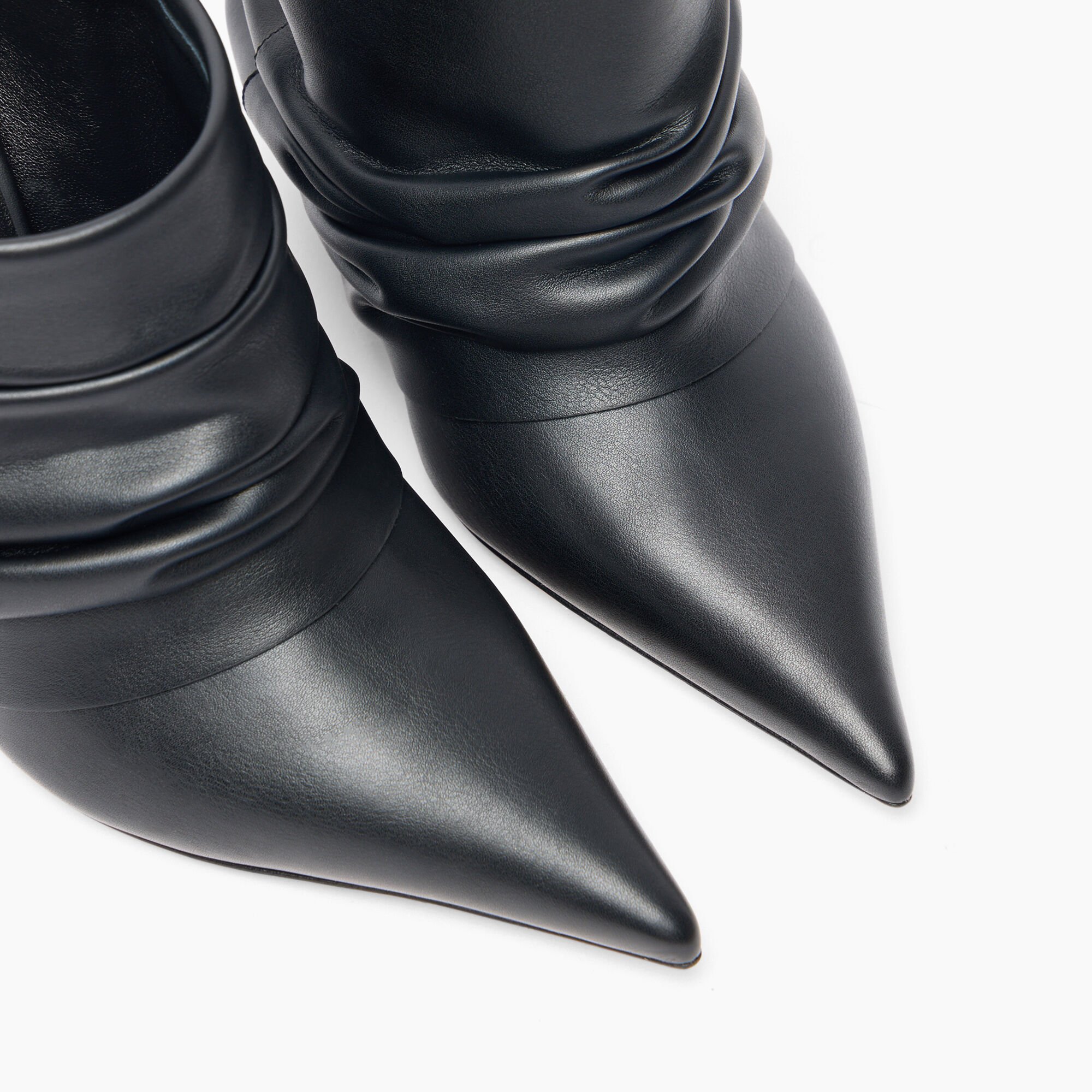 Casadei Pointed Short Boots In Black
