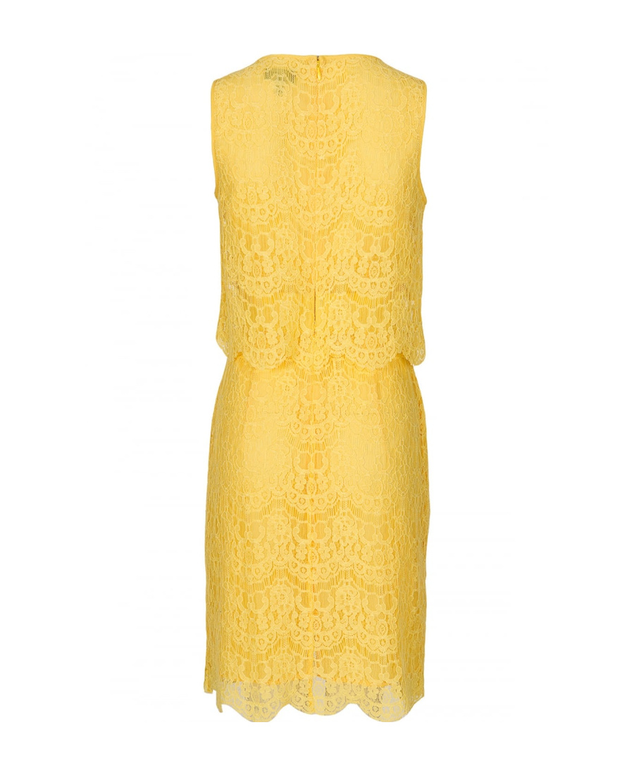 Shop Armani Jeans A Tight Lace Dress In Yellow