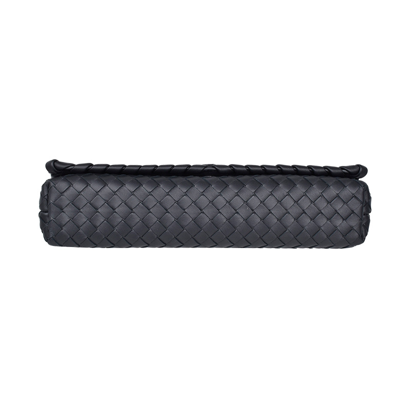 Bottega Veneta Intrecciato Woven Shoulder Bag In Black