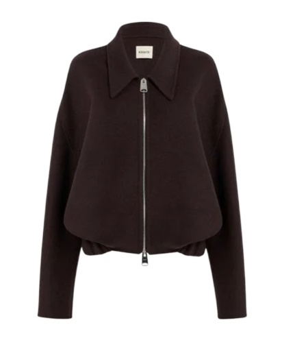 Khaite Chocolate Wool Oversize Odin Jacket In Brown