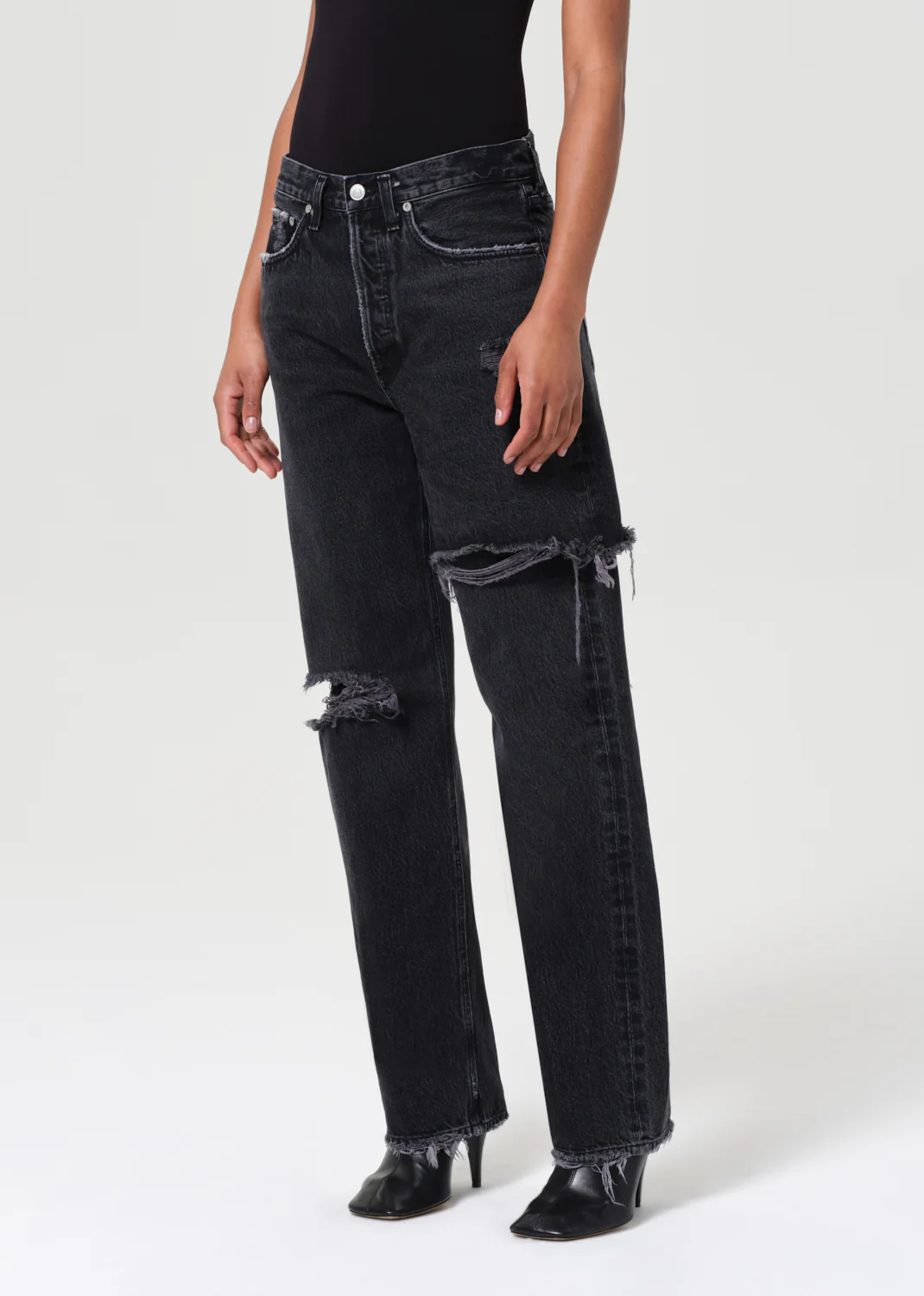 Agolde High-waisted Jeans In Black