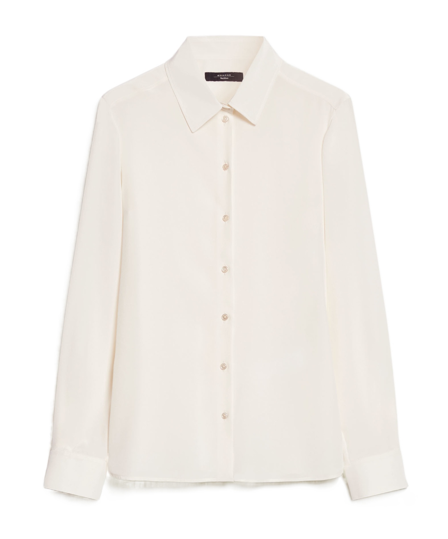 Weekend Max Mara Point-collar Gathered-cuff Shirt In White