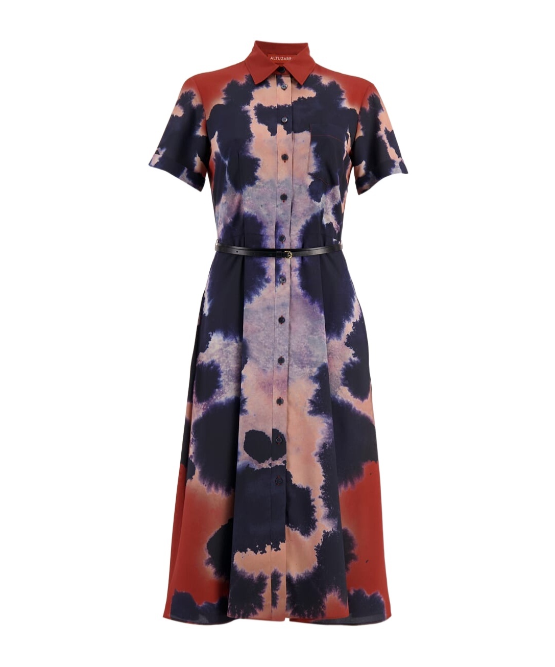 Altuzarra Kiera Dip-dyed Midi Shirt Dress In Black