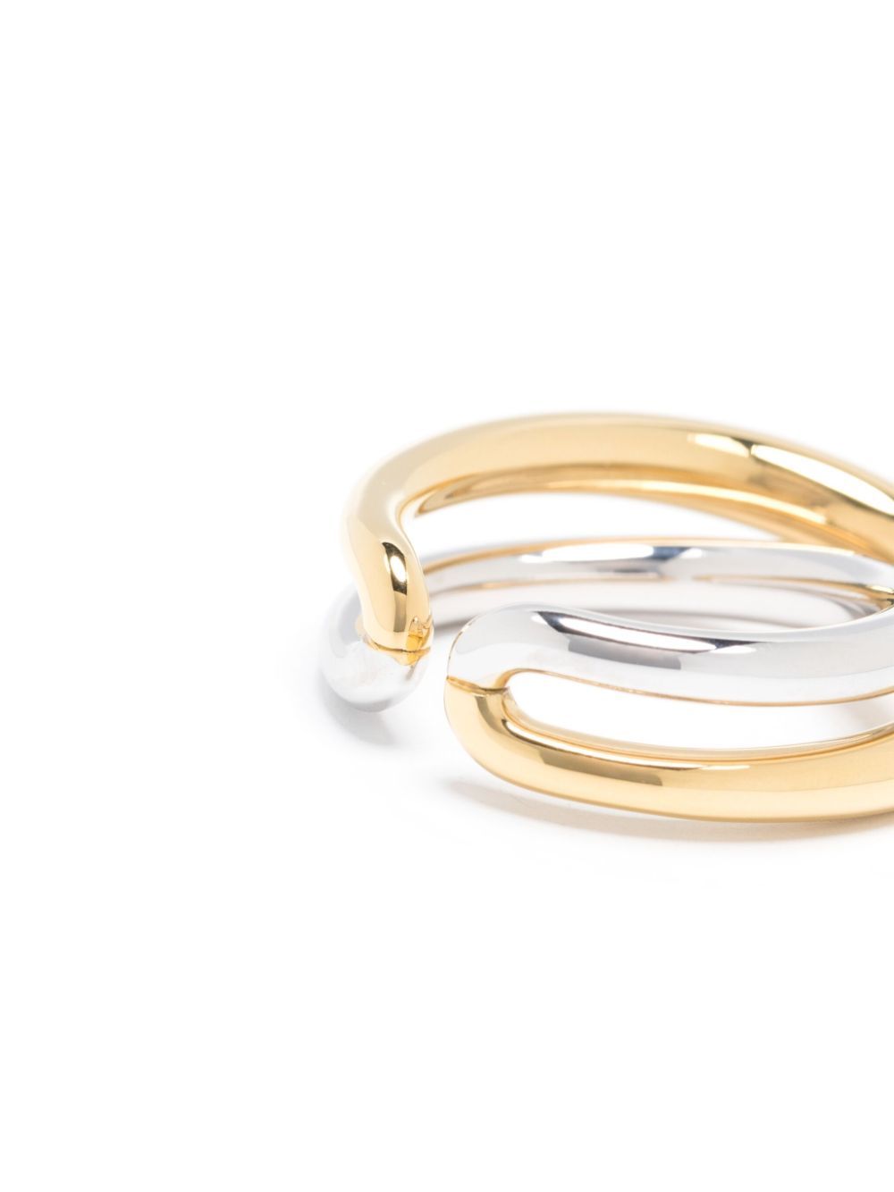 Charlotte Chesnais Initial Two-tone Design Ring In Yellow