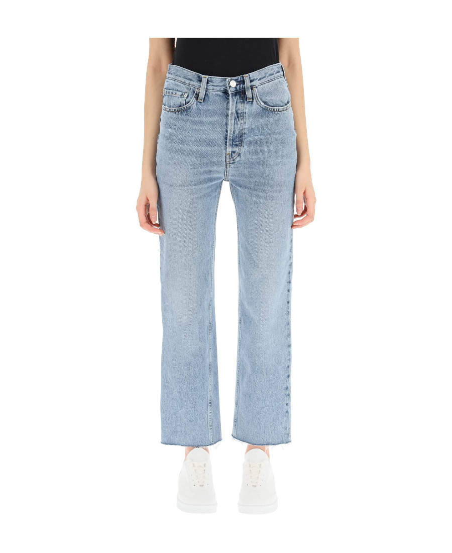 Totême Organic Cotton Straight Leg Jeans In Blue