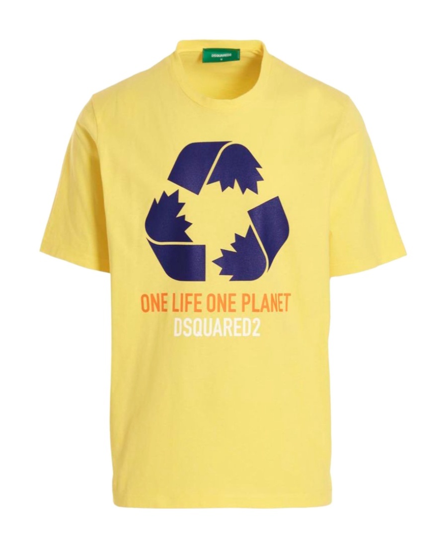 Dsquared2 Logo-print Short-sleeved T-shirt In Yellow