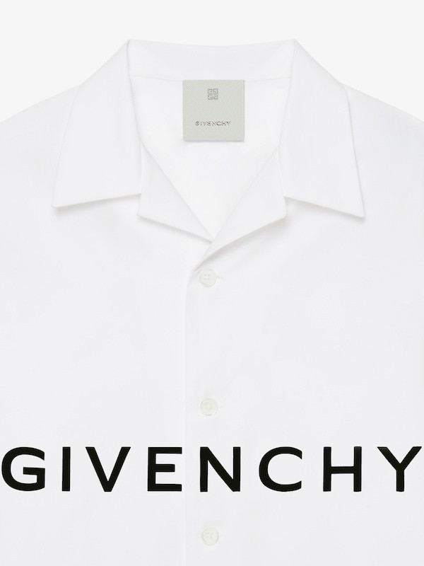 Givenchy Logo-print Short-sleeve Shirt In White