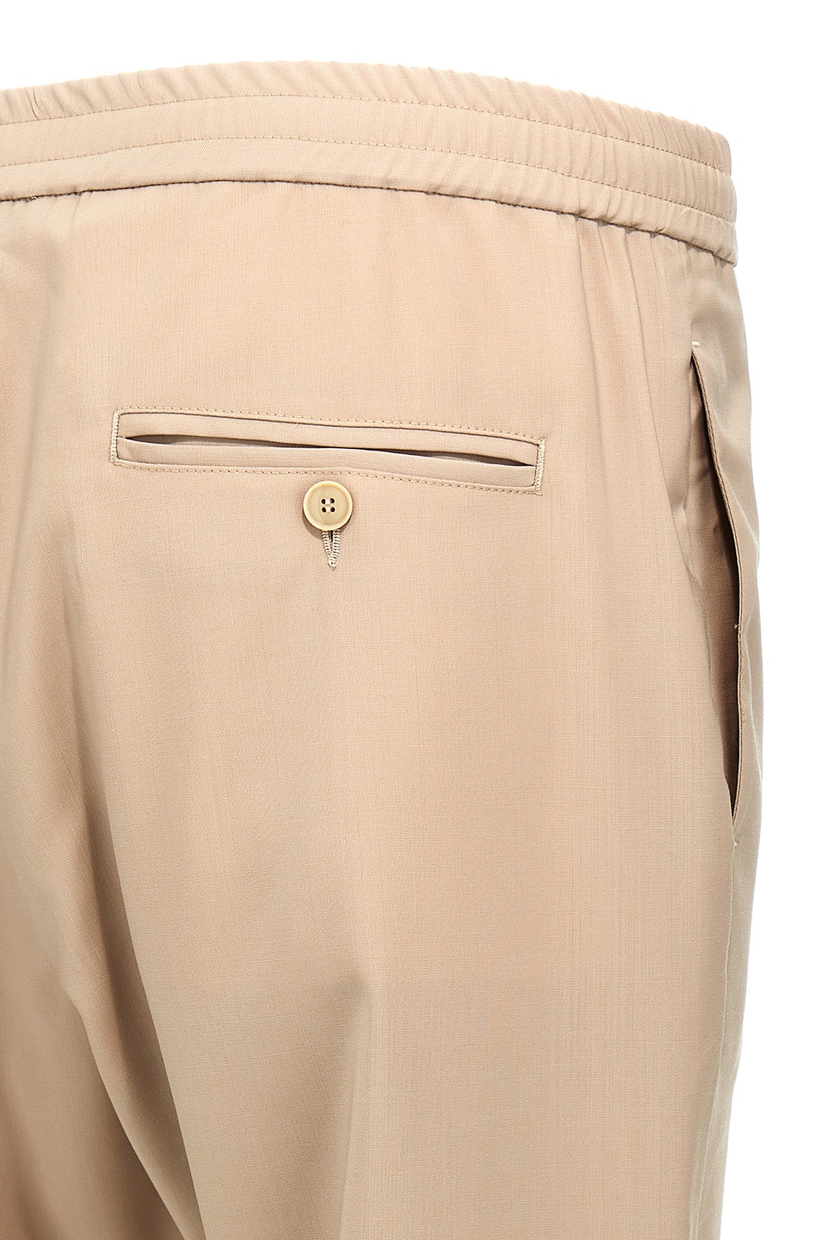 Shop Barena Venezia Virgin-wool Trousers In Nude