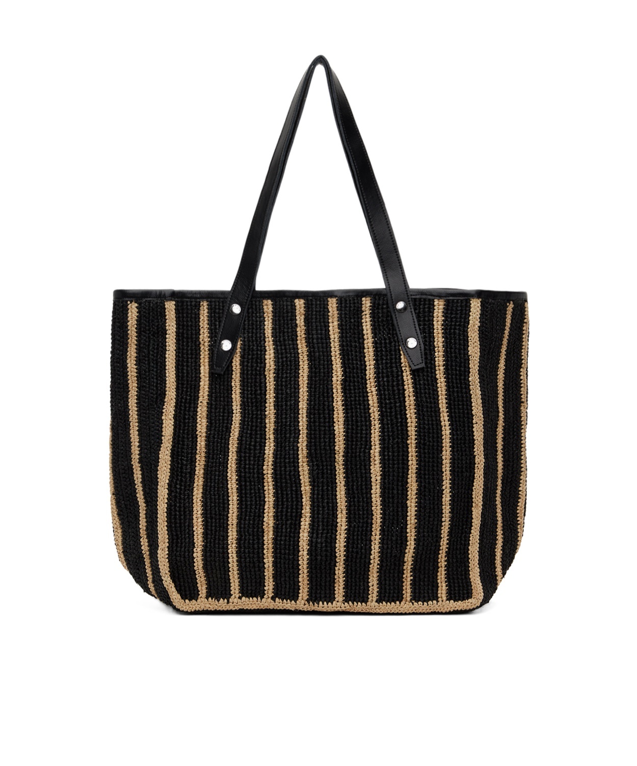 Rag & Bone Daily Leather-trimmed Straw Tote Bag