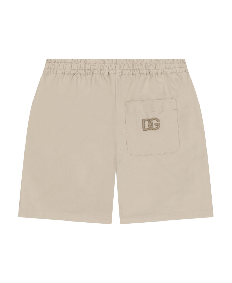 Dolce & Gabbana Embroidered Logo Shorts In Nude