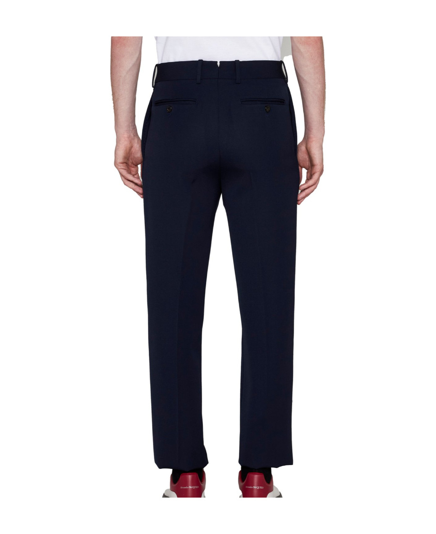 Alexander Mcqueen Tailored Straight-leg Trousers In Black