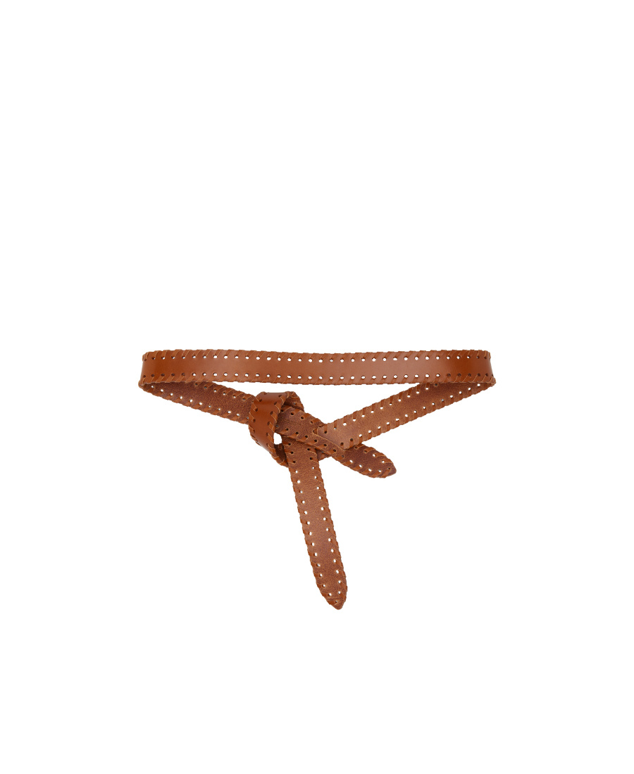 Isabel Marant Whipstitch Belt In Brown