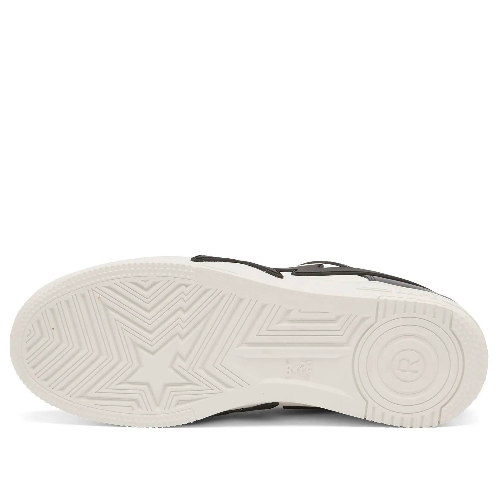A Bathing Ape Round Toe Sneakers In Black