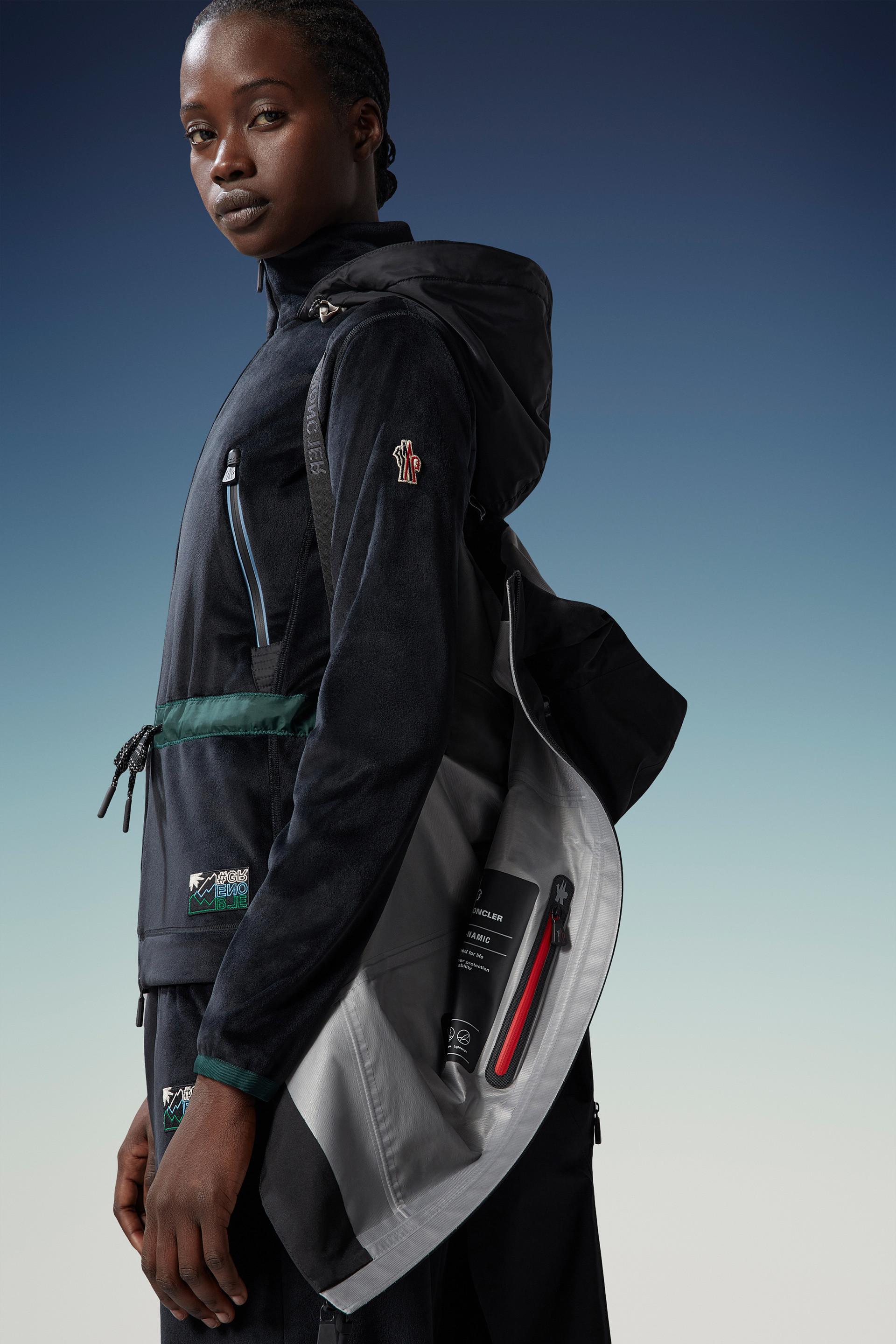 Moncler Meribel Gore-tex Hooded Jacket In Black