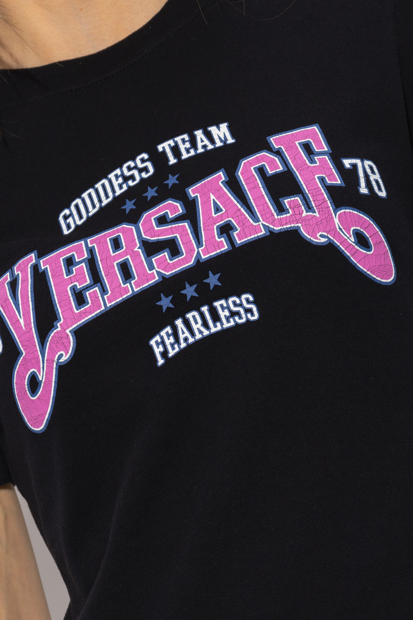 Versace Logo-print T-shirt In Black