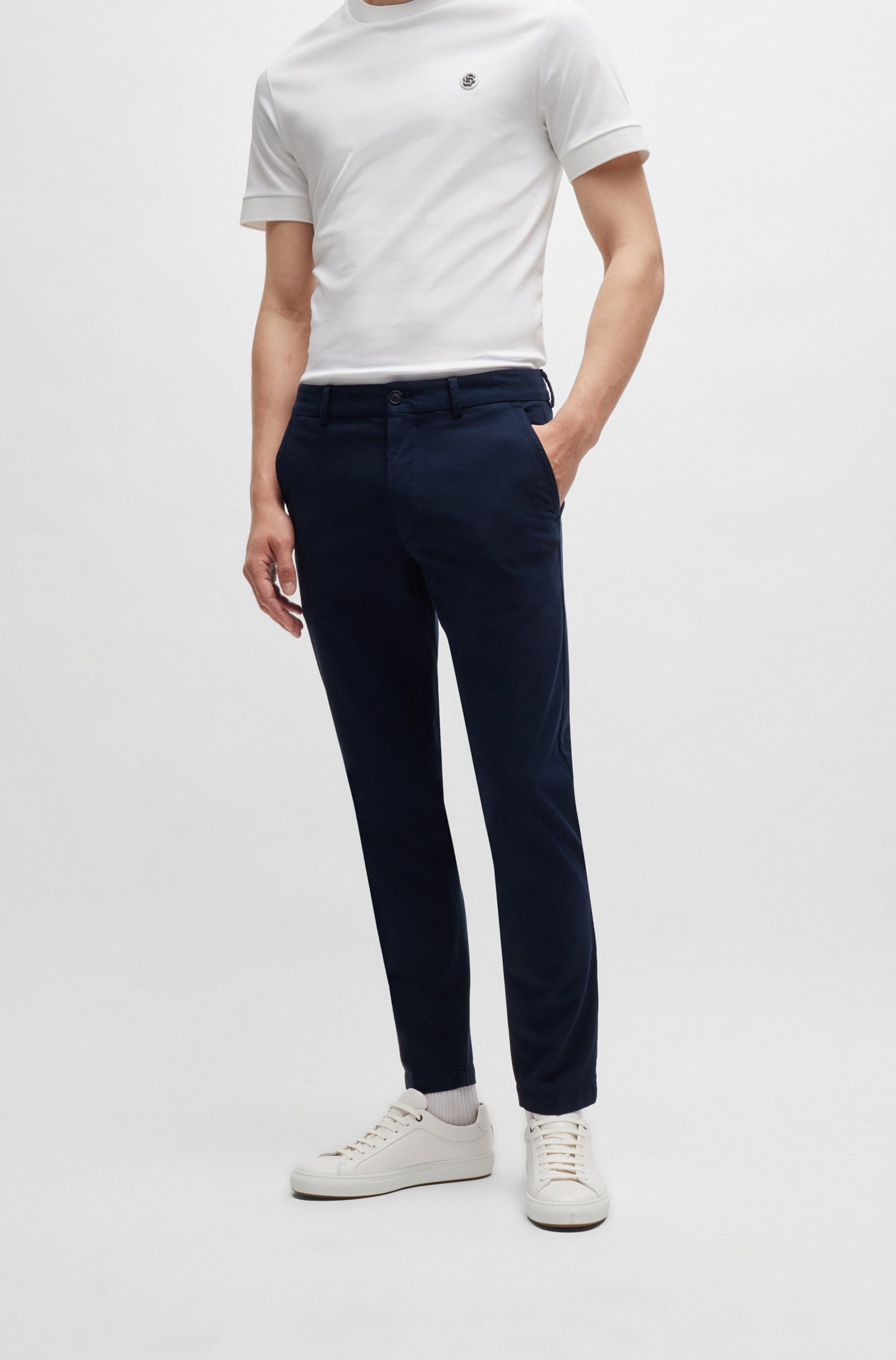 Hugo Boss P-kaiton Regular Trousers In Black