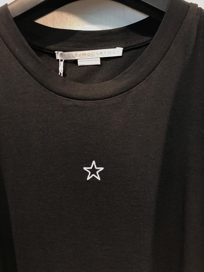 Stella Mccartney Embroidered Mini Star T-shirt In Black