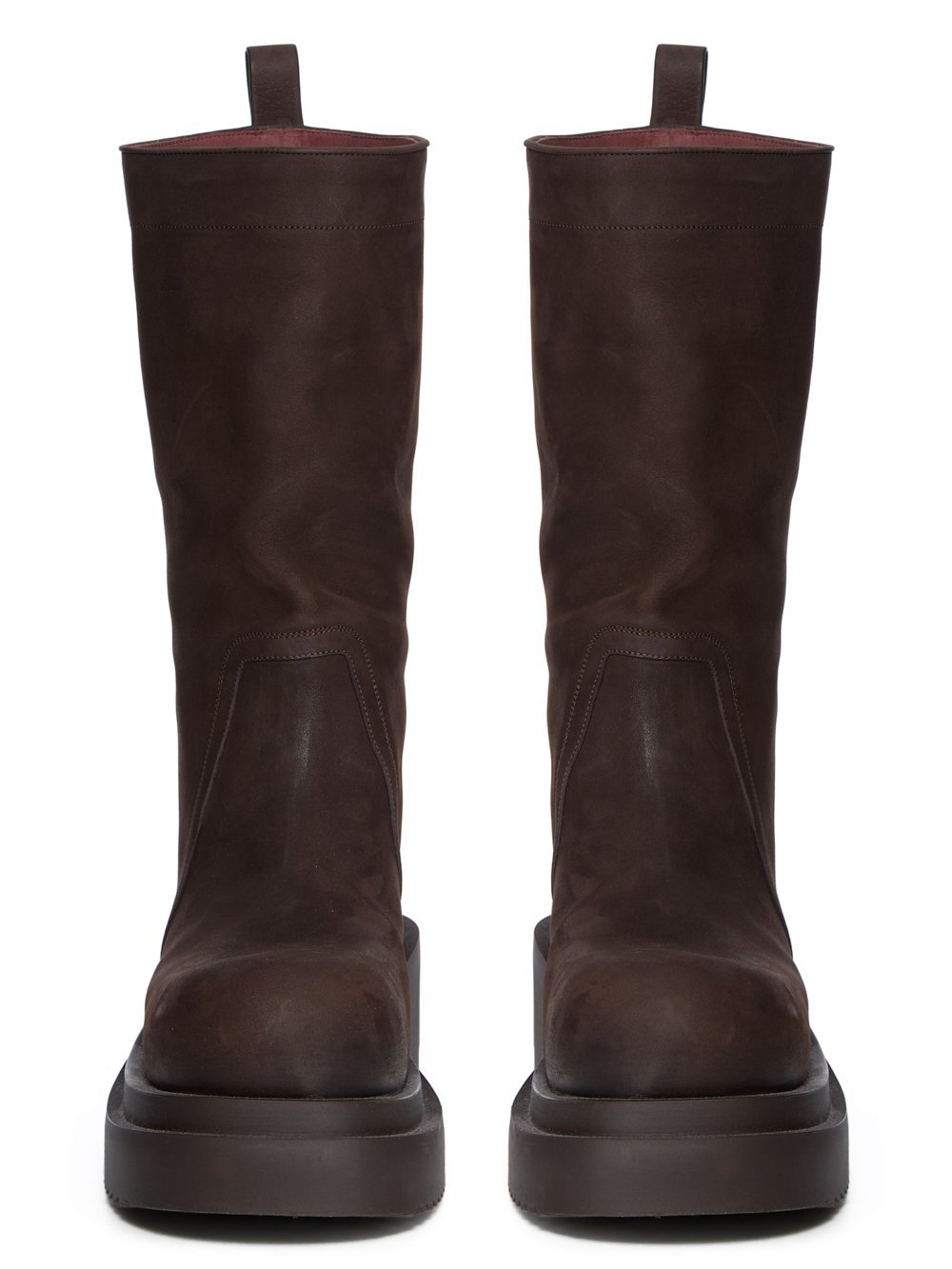 Rick Owens 60mm Platform Leather Boots In Brown