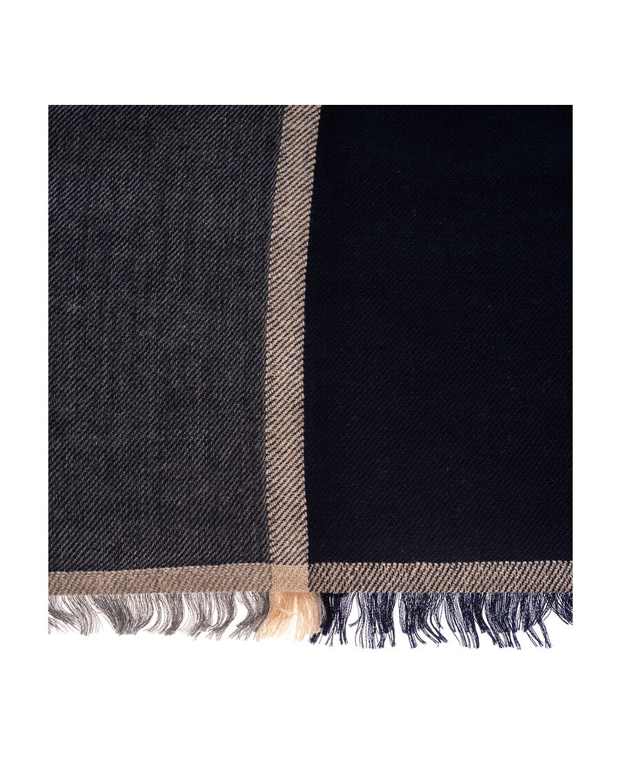 Brunello Cucinelli Colour-block Knitted Scarf In Black