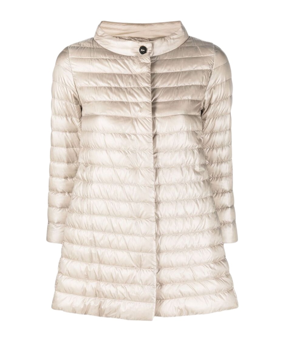 Herno Nylon Midi Down Jacket In White
