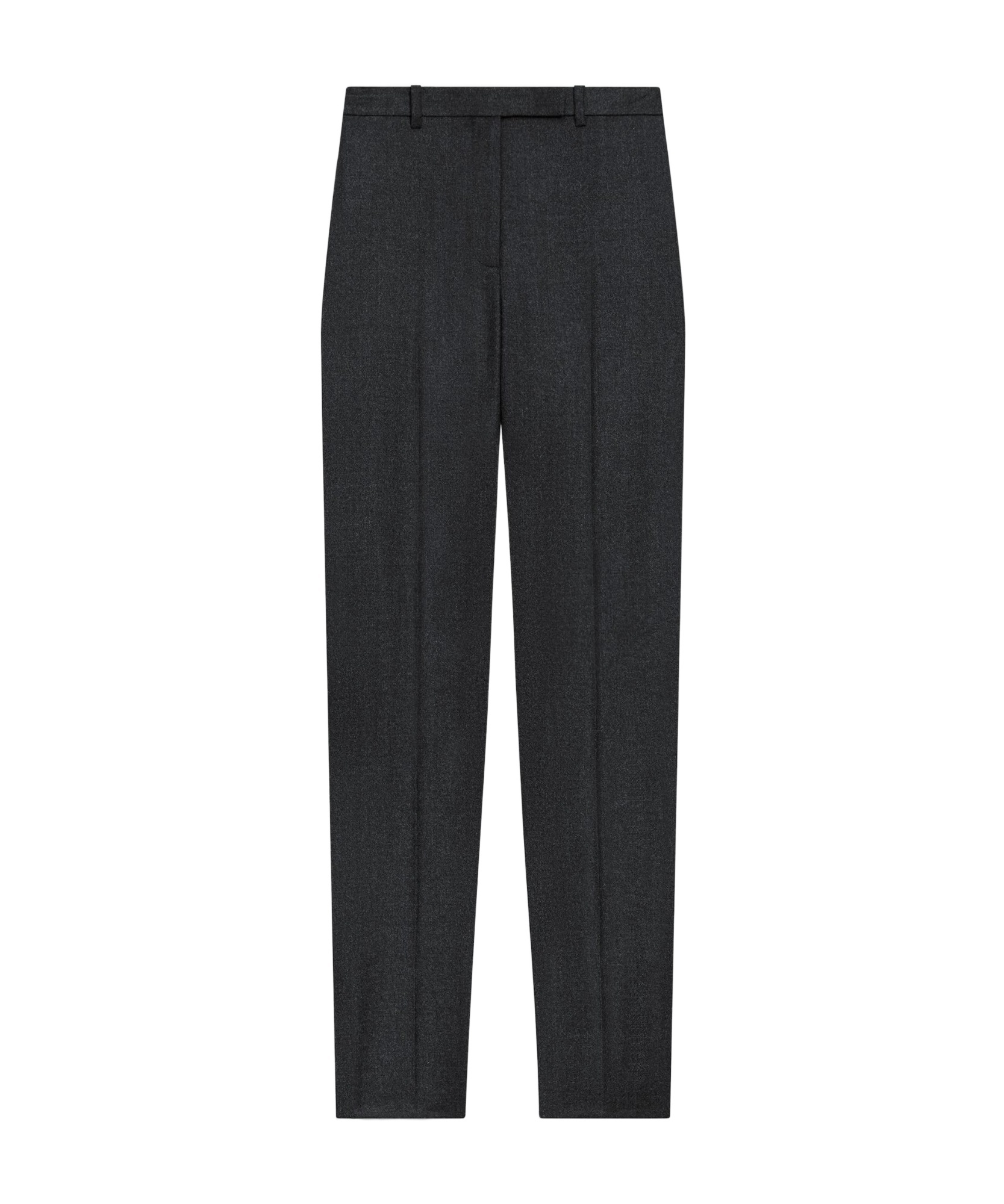 Theory Tapered Wool High-waist Pants In Black
