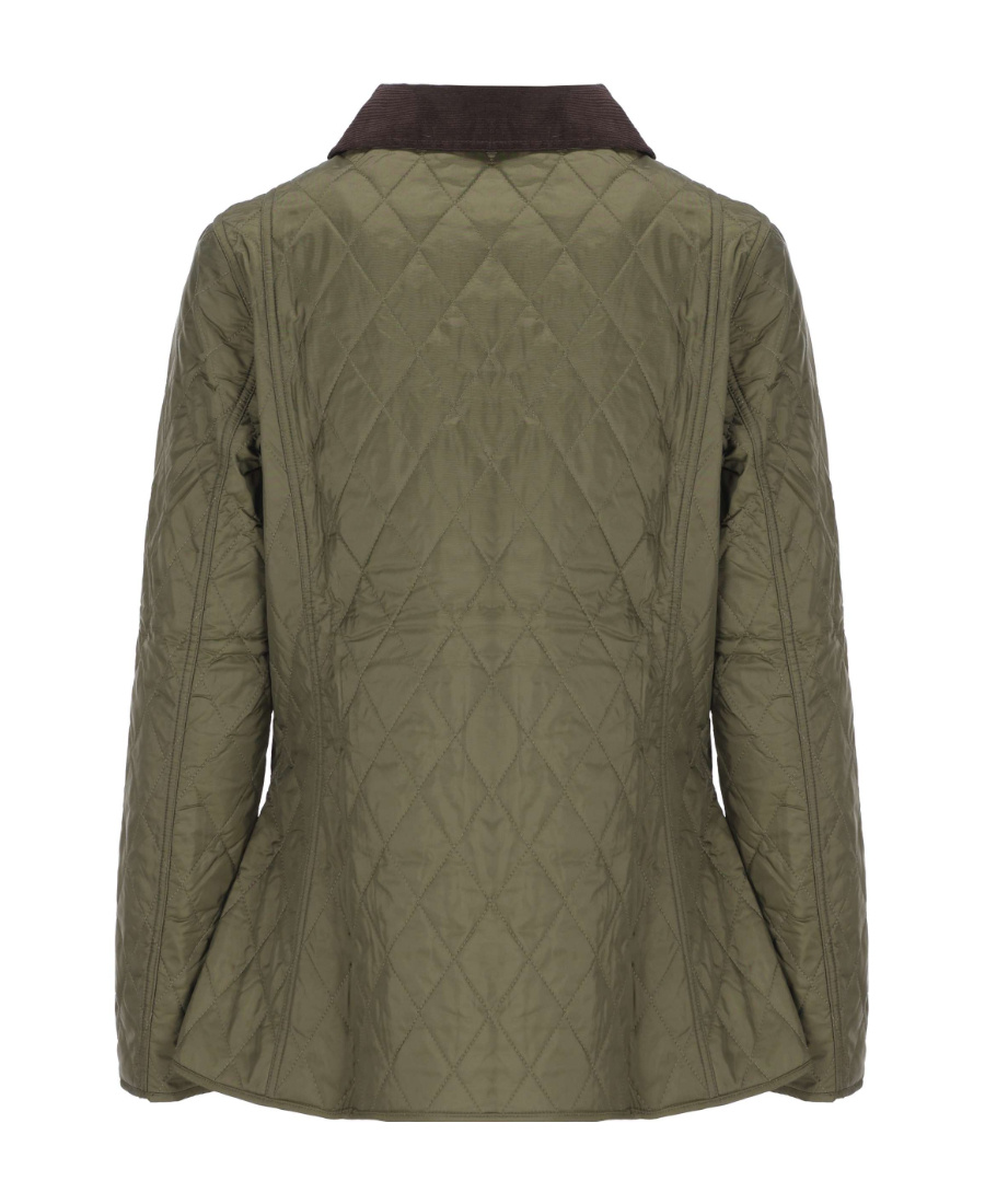 Barbour Annandale Corduroy-trimmed Quilted Shell Jacket In Green