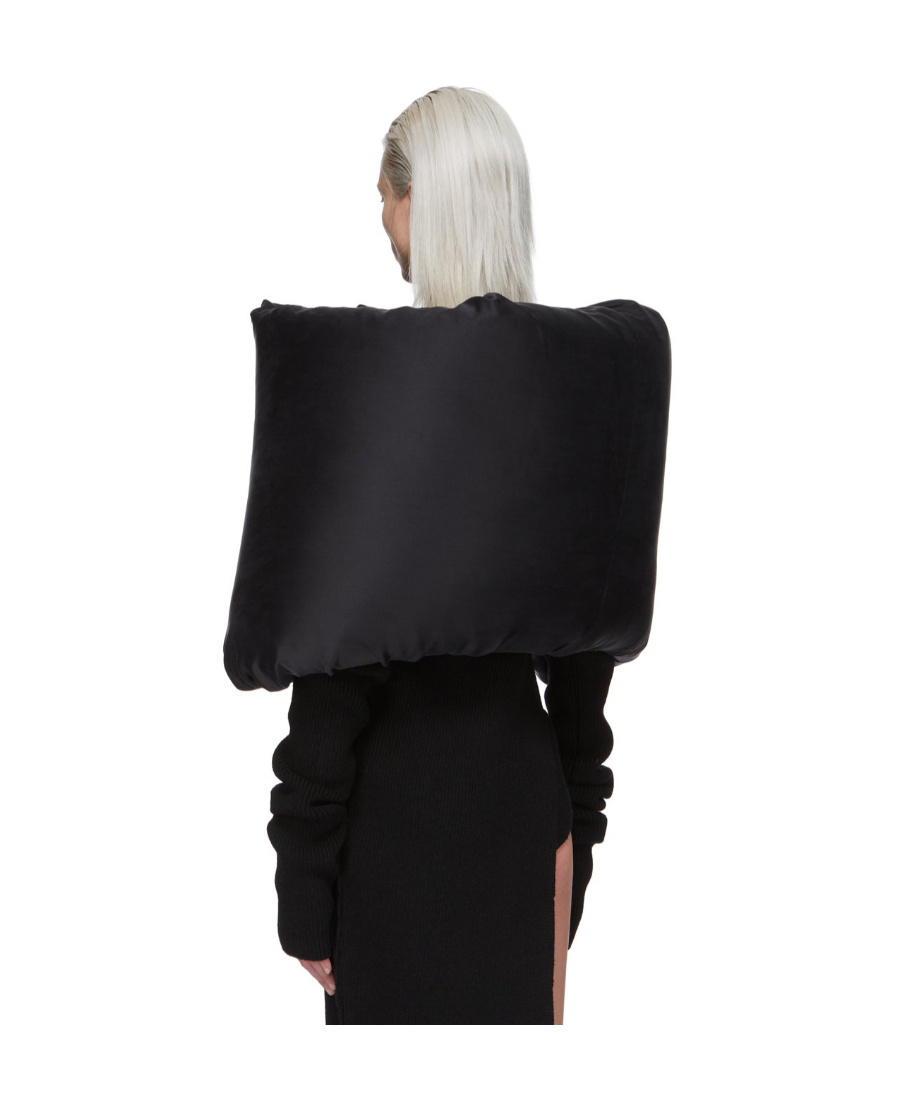 Rick Owens Padded Silk Scarf In Black