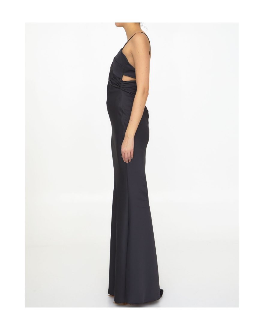 Attico Synthetic Fibers Dress In Black