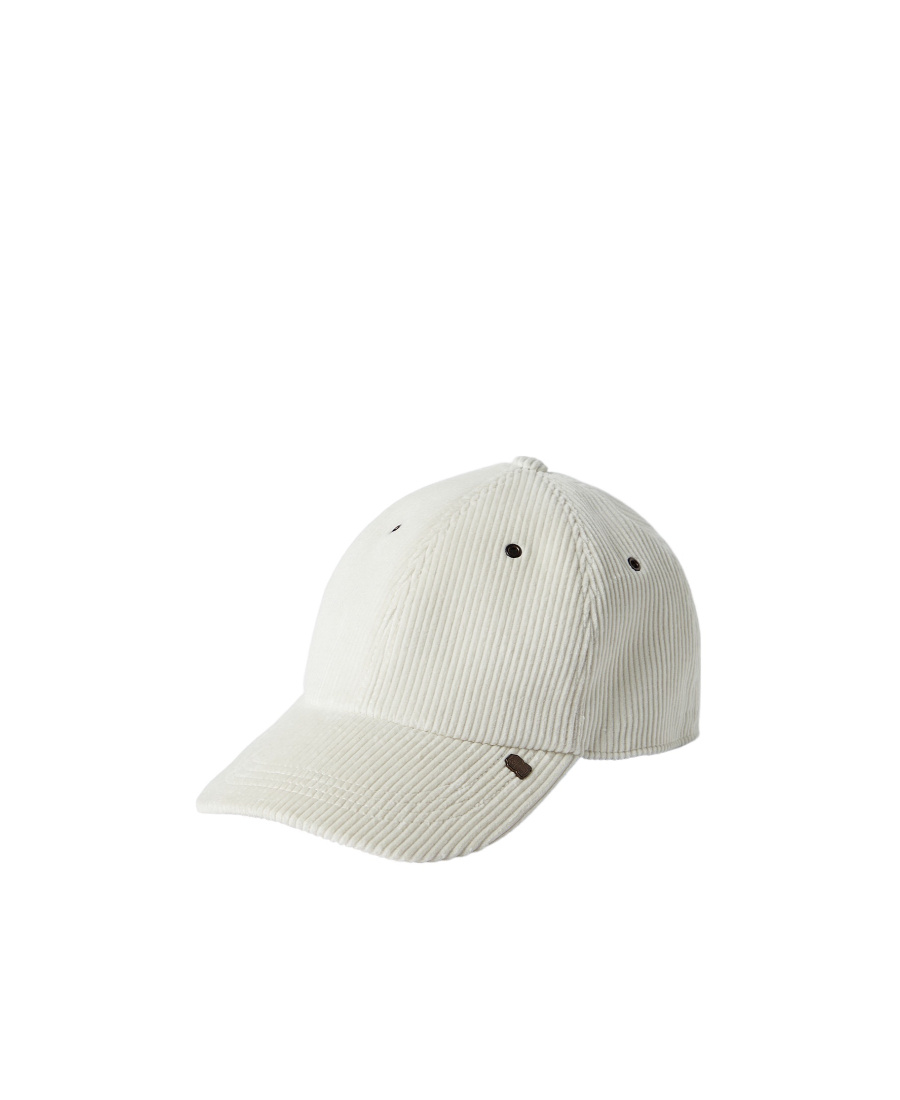 Brunello Cucinelli Ribbed Baseball Cap In Neutral