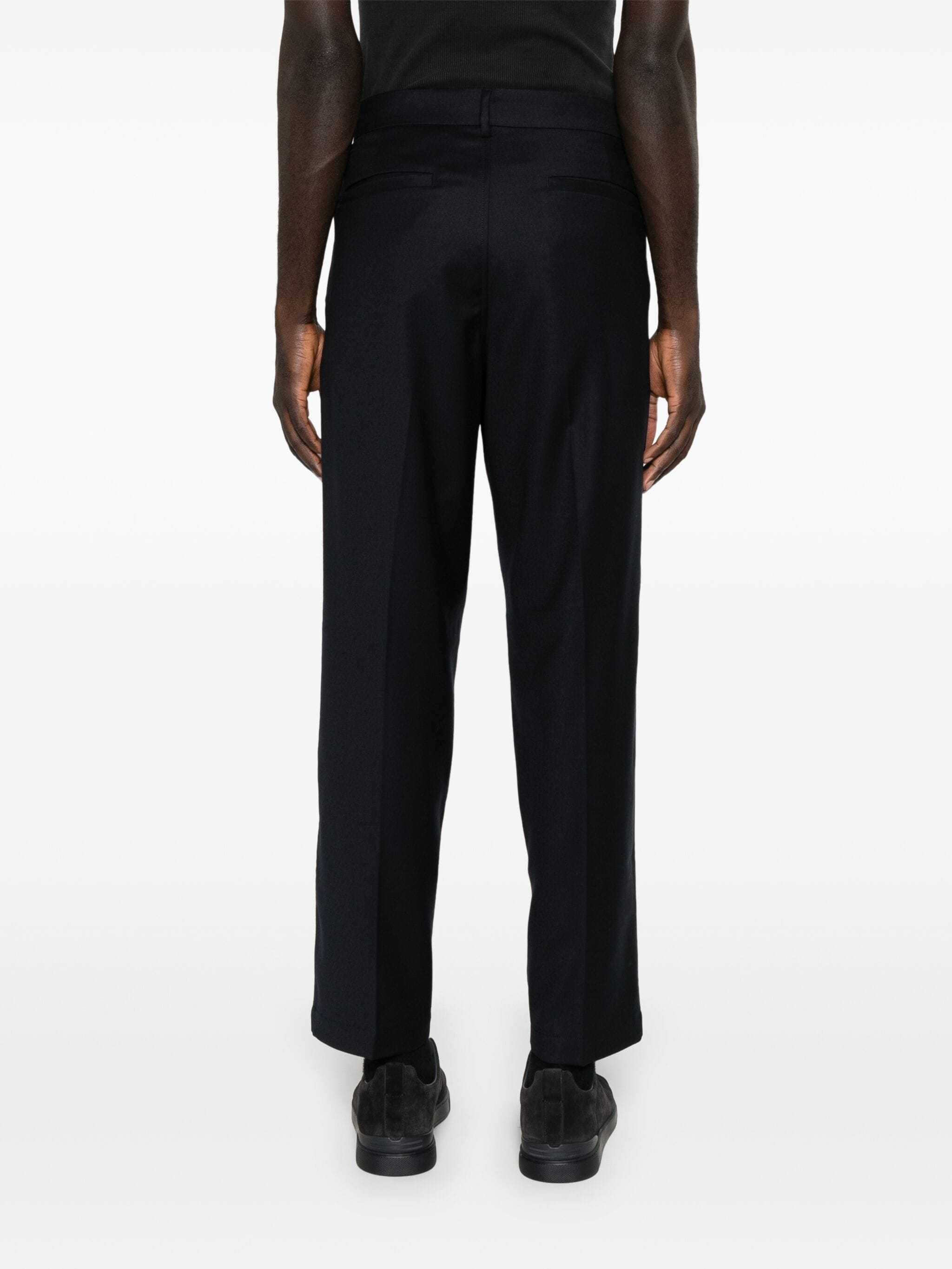 Shop Barena Venezia Belt-loop Casual Pants In Black