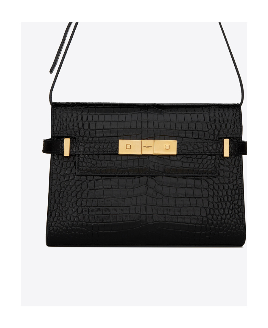 Saint Laurent Manhattan Shoulder Bags Black In Black