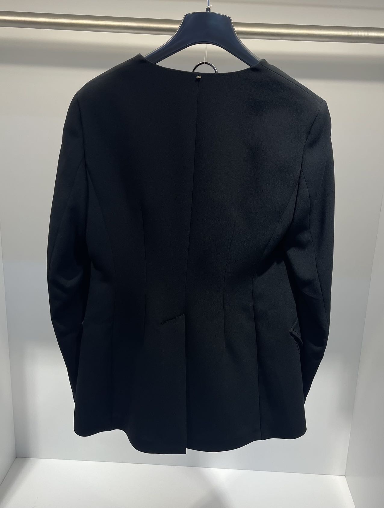 Max Mara Long-sleeved Suit Coat In Black